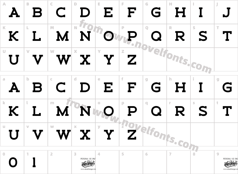 Schein SlabCharacter Map