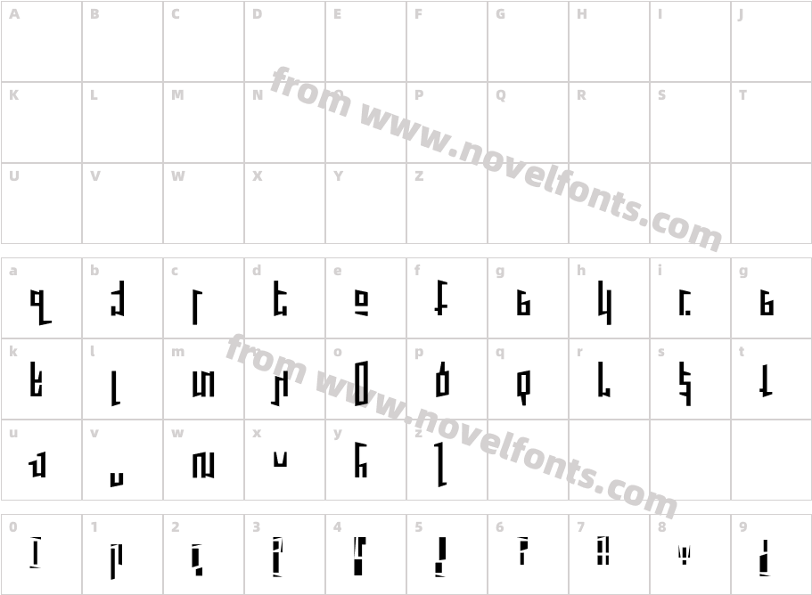 SchirftCharacter Map