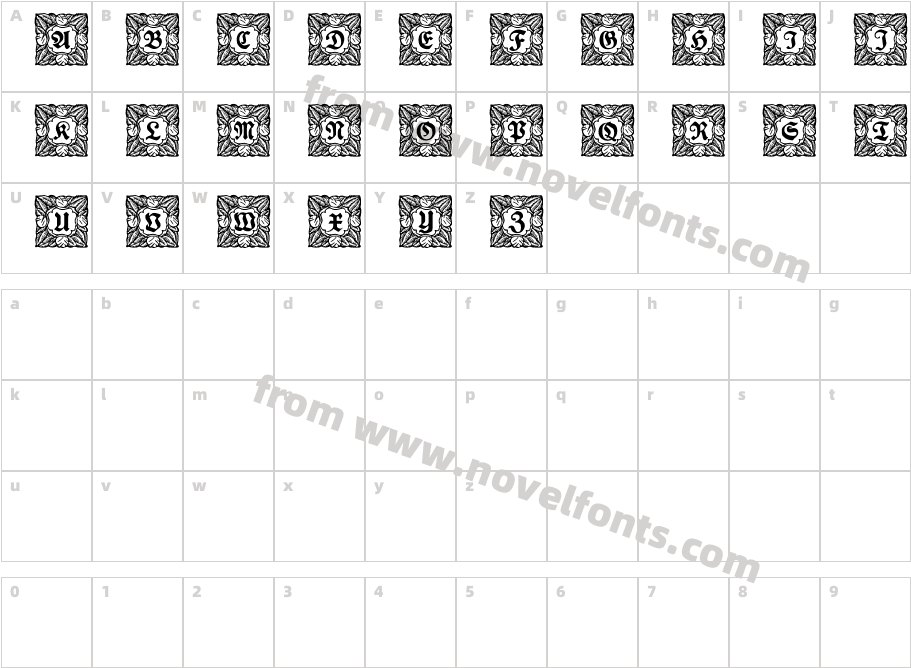 Schmuck-Initialen 3Character Map