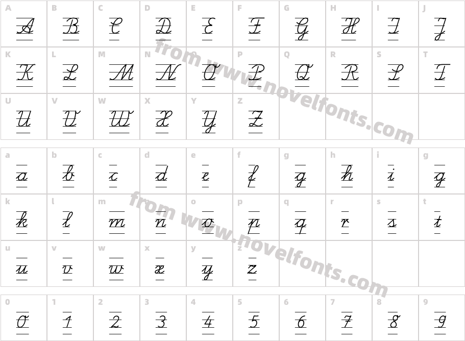 SchulschriftB-L4Character Map