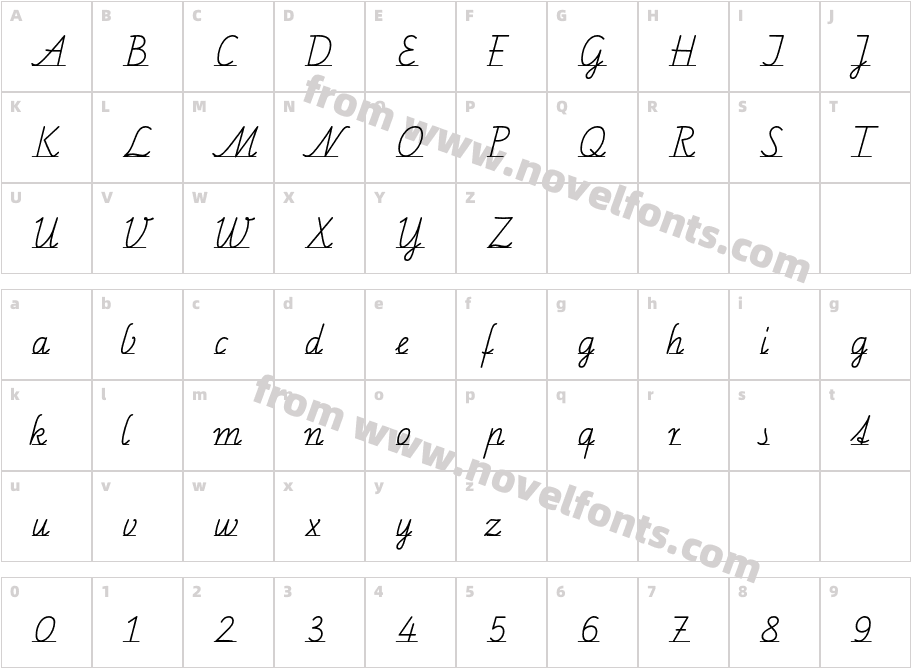 SchulschriftC-L1Character Map