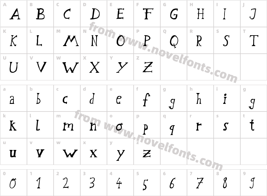 SchwabstrasseCharacter Map