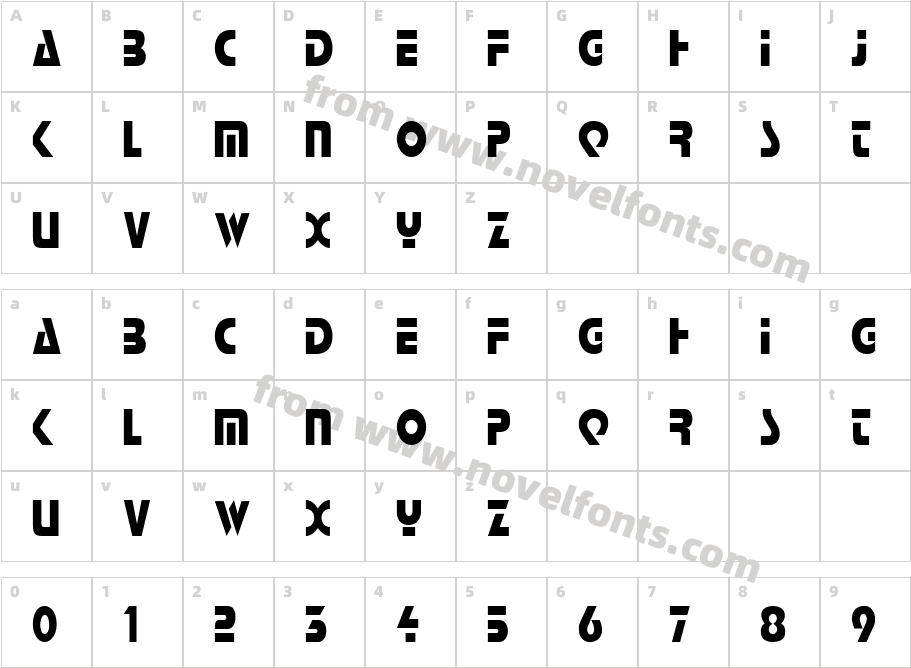 Scottsdale Condensed NormalCharacter Map