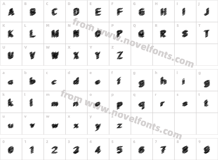 ScrFIBbLE BoldCharacter Map