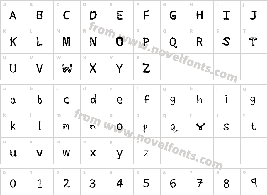 ScrambleFontCharacter Map