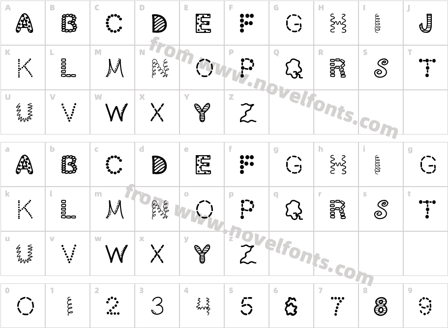 ScrapOHolicCharacter Map