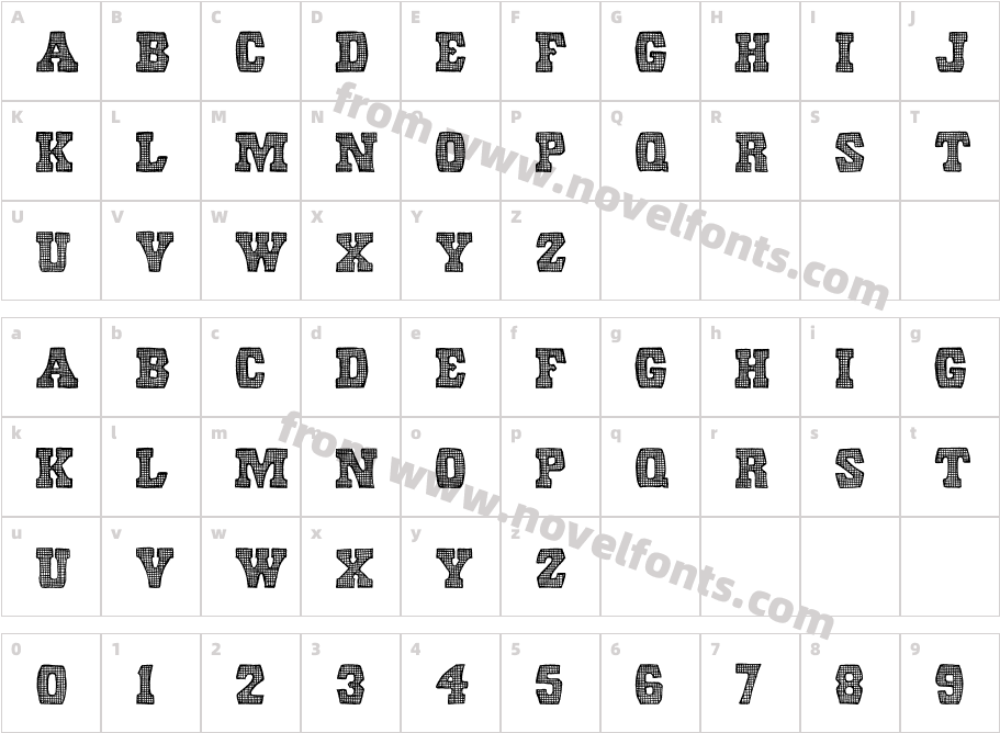 Screen Door RegularCharacter Map