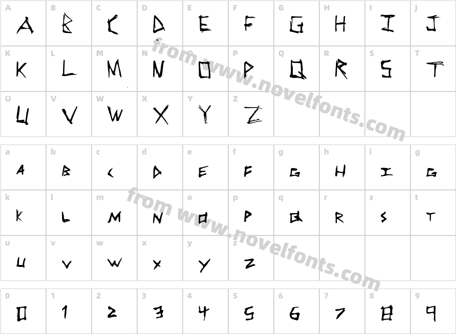 ScribbleCharacter Map