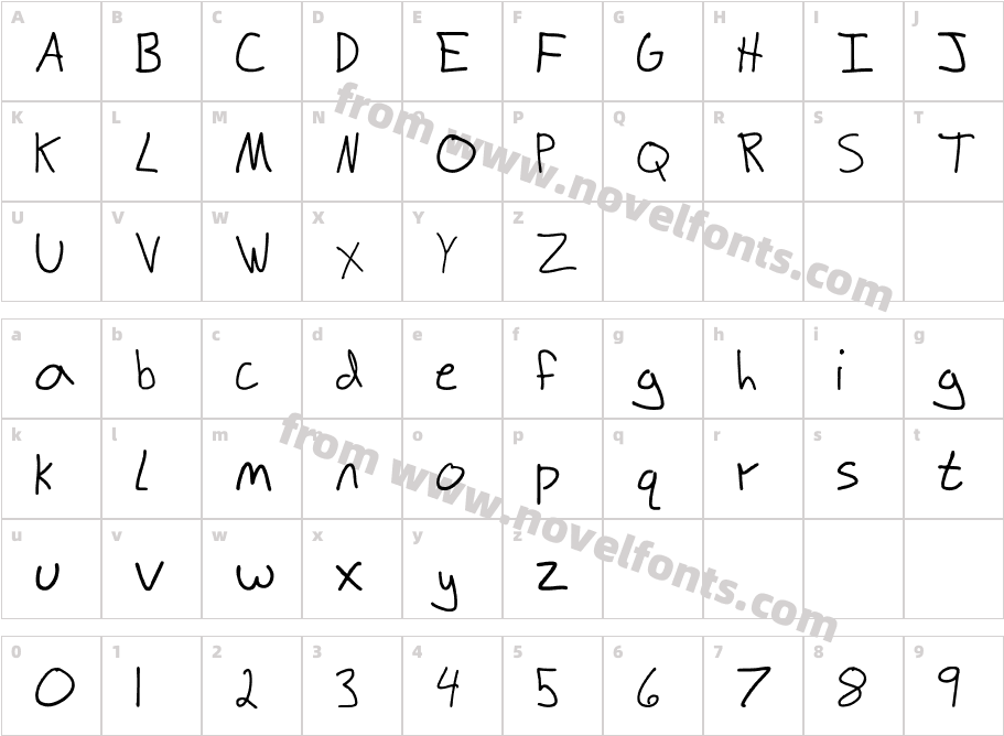 ScribbleZackCharacter Map