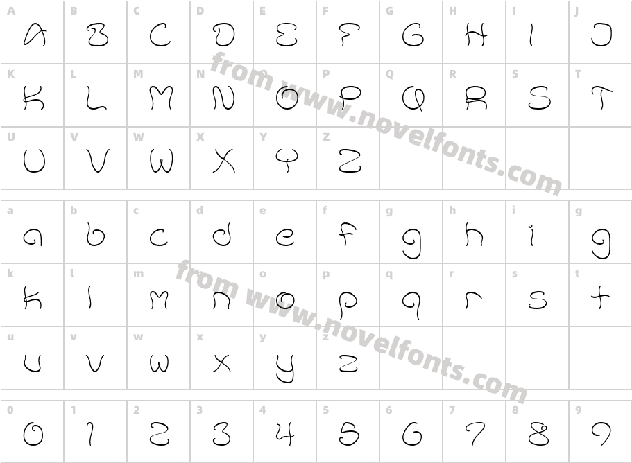 Accent Wet NoodleCharacter Map