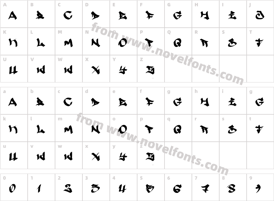 SearfontCharacter Map