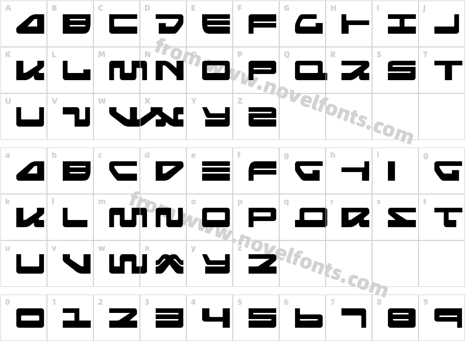 Searider Falcon ExpandedCharacter Map