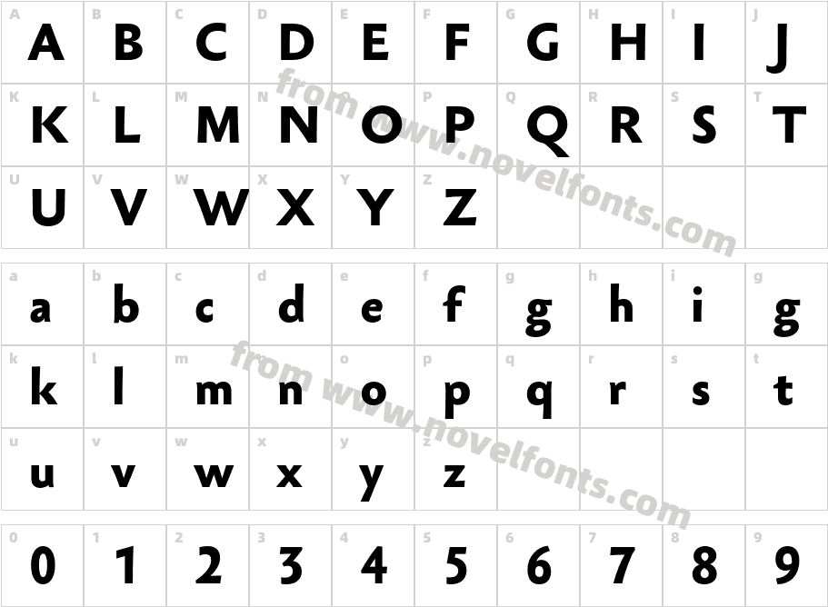 Sebastian Medium Pro BoldCharacter Map