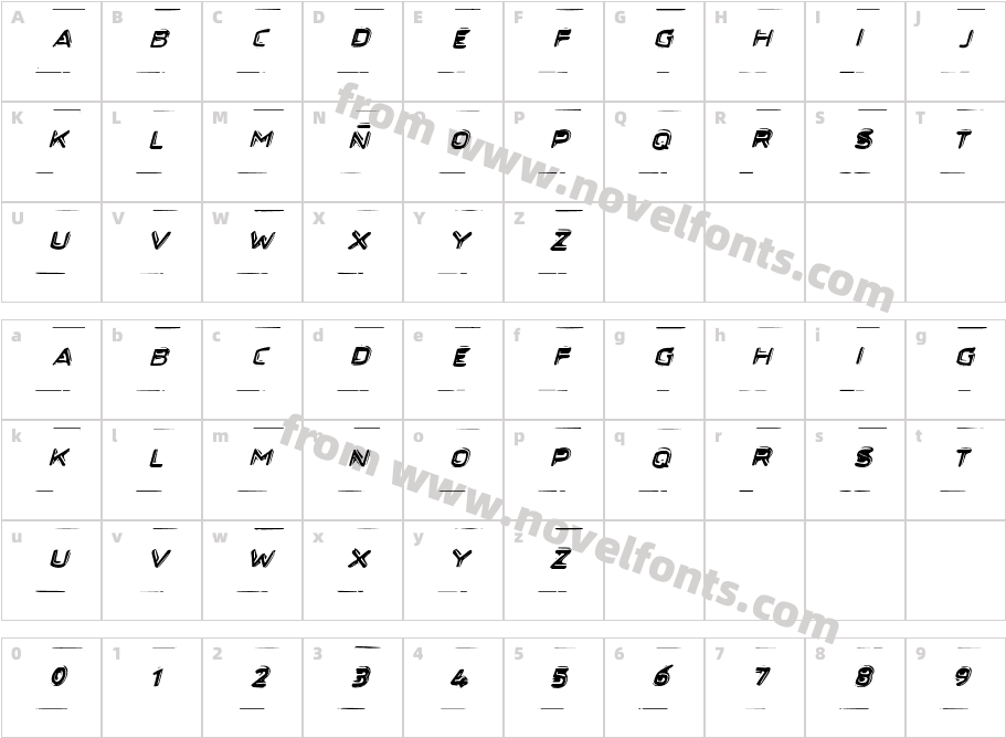 Secret Files ItalicCharacter Map