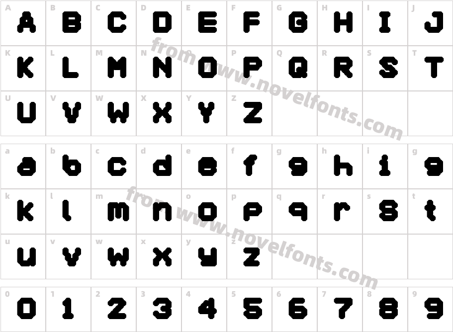 Selector ExtraBoldCharacter Map