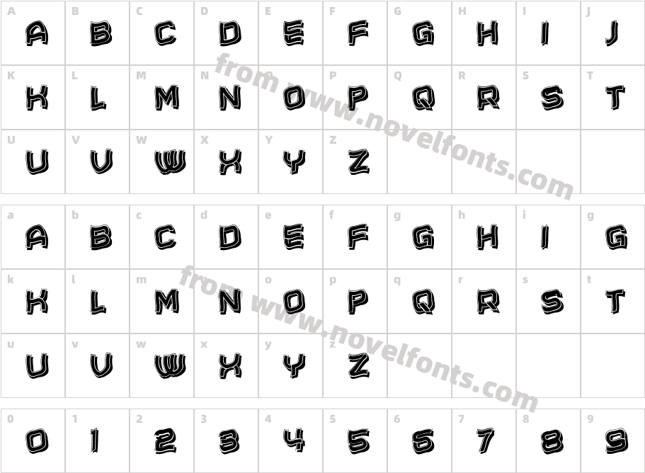 Selena BoldCharacter Map