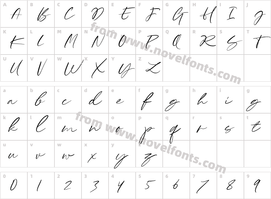 SellinaWordDEMOCharacter Map