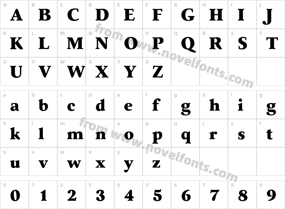 SenecaBQ-ExtraBoldCharacter Map