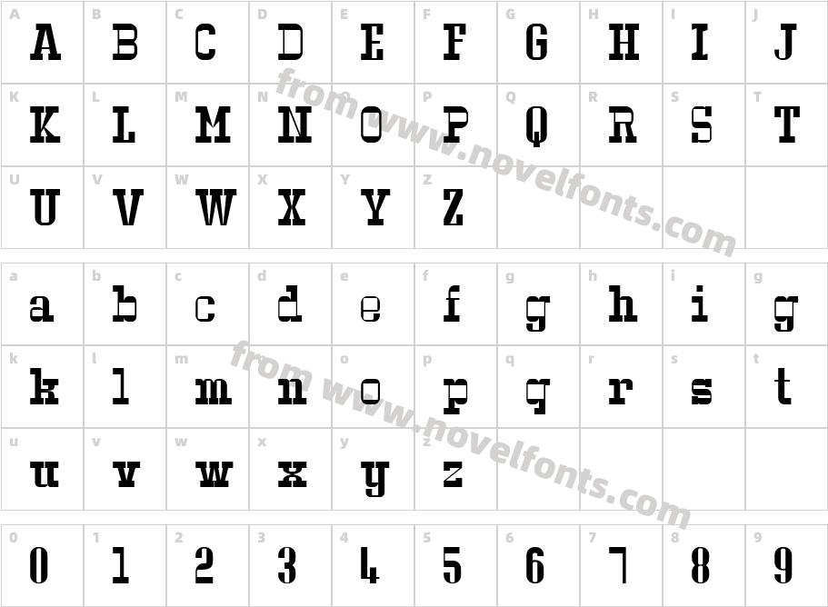 Serif Ngesti RegularCharacter Map