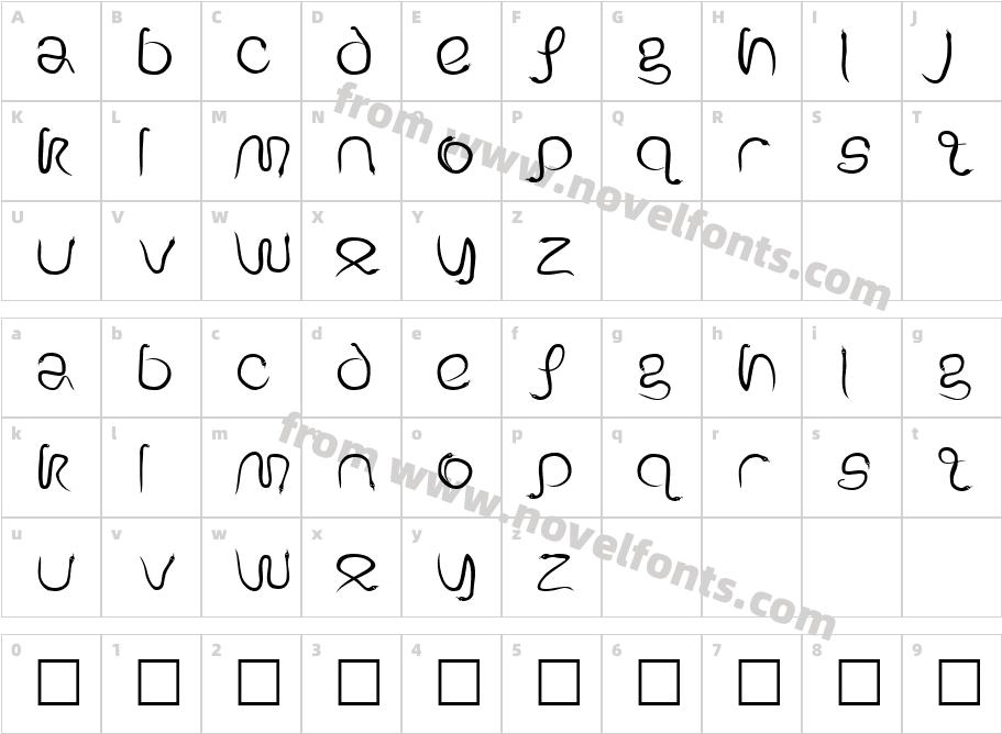 Serpent RegularCharacter Map