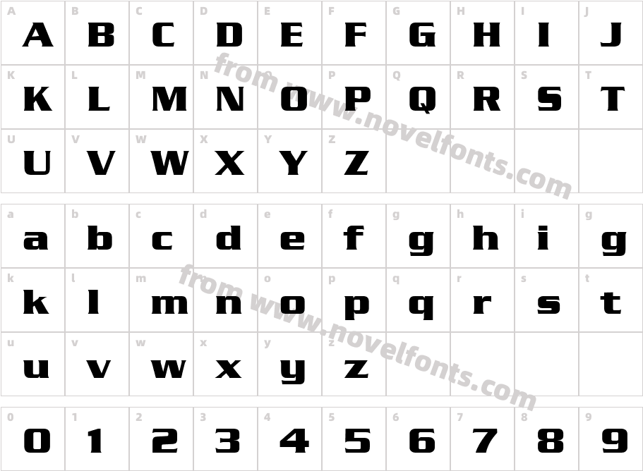 Serpentine LT BoldCharacter Map