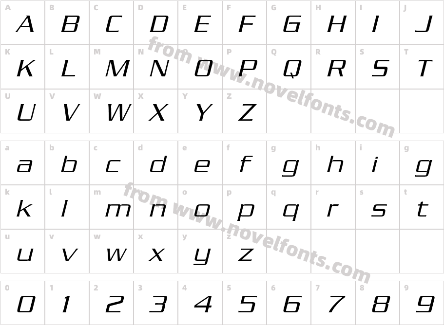 Serpentine-LightObliqueCharacter Map