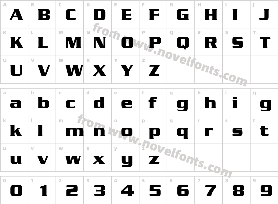 SerpentineD-BoldCharacter Map