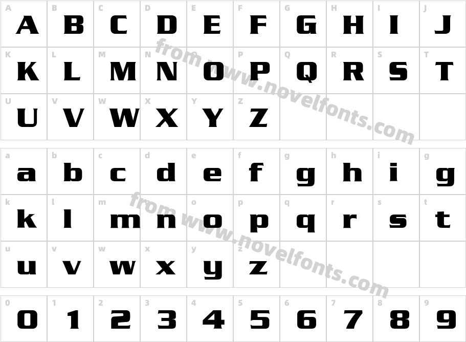 SerpentineEF-BoldCharacter Map