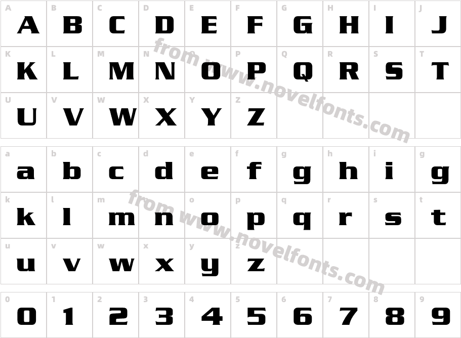 SerpentineICG-BoldCharacter Map