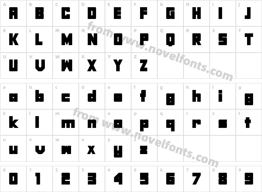 Sever Sans Black RegularCharacter Map