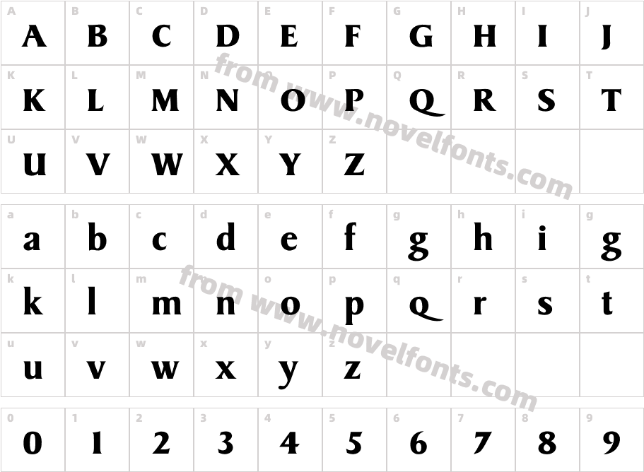 Seyney-BoldCharacter Map