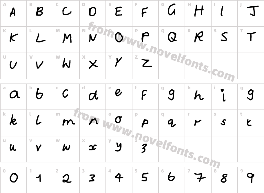 Sezza 2Character Map