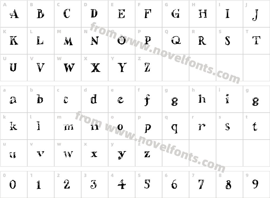 ShadedLettersCharacter Map