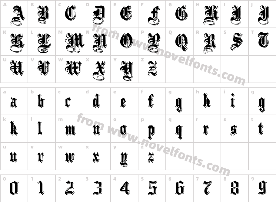 ShadowedBlack NormalCharacter Map