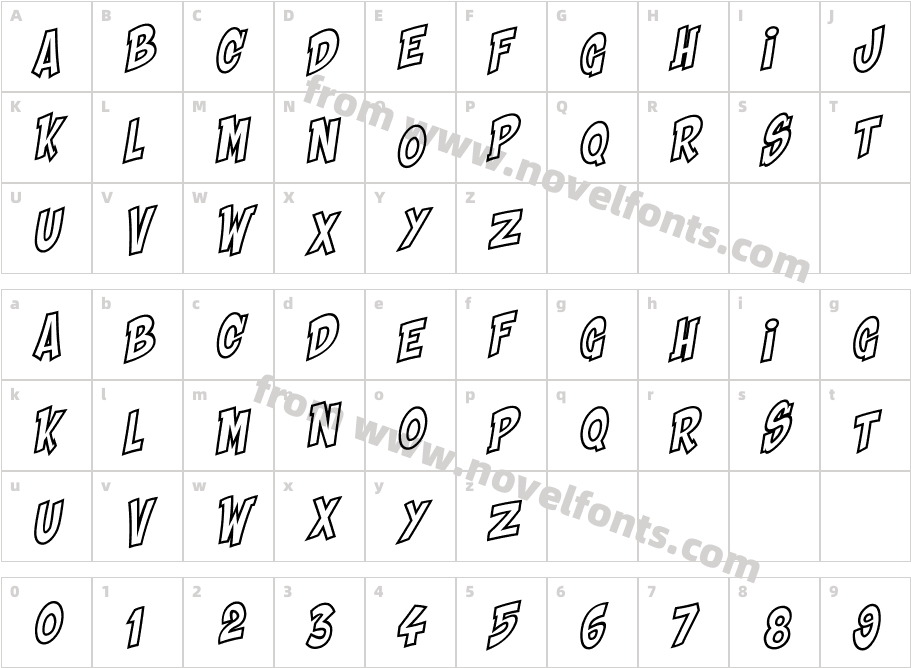 Shaka Pow HollowCharacter Map