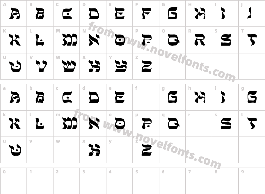 Shalom-LightCharacter Map