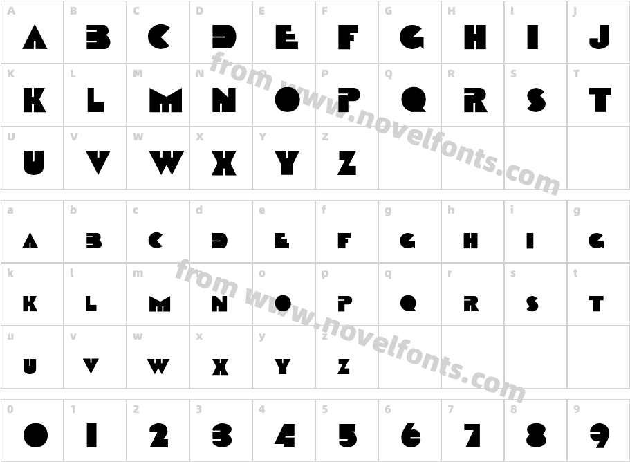 SharkstoothCharacter Map