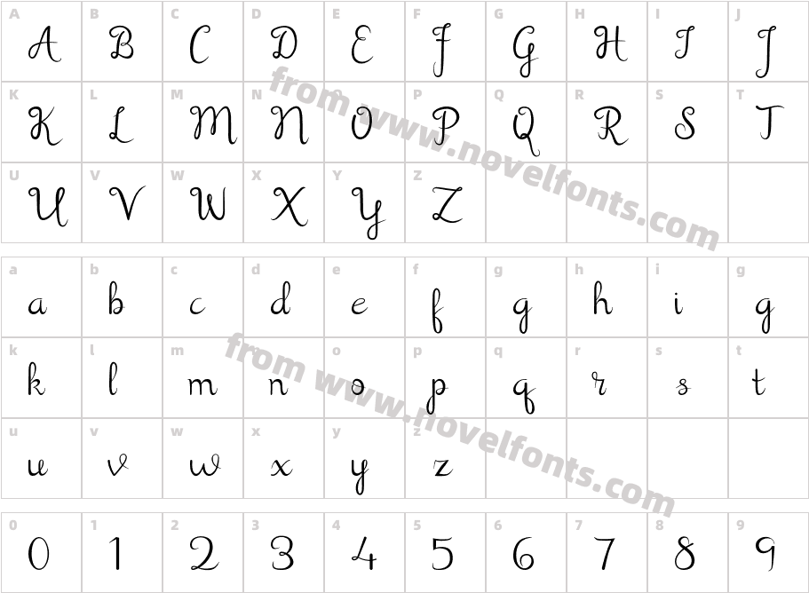 ShathikaRegularCharacter Map