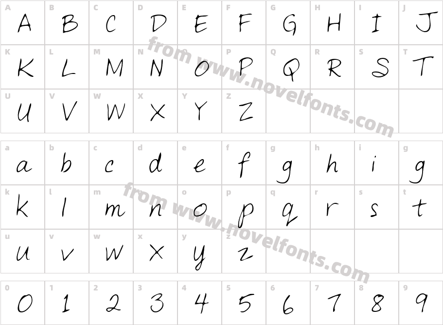 SherylsHand-PlainCharacter Map