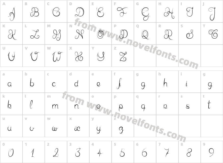 Delphine Et Mathias ScriptCharacter Map