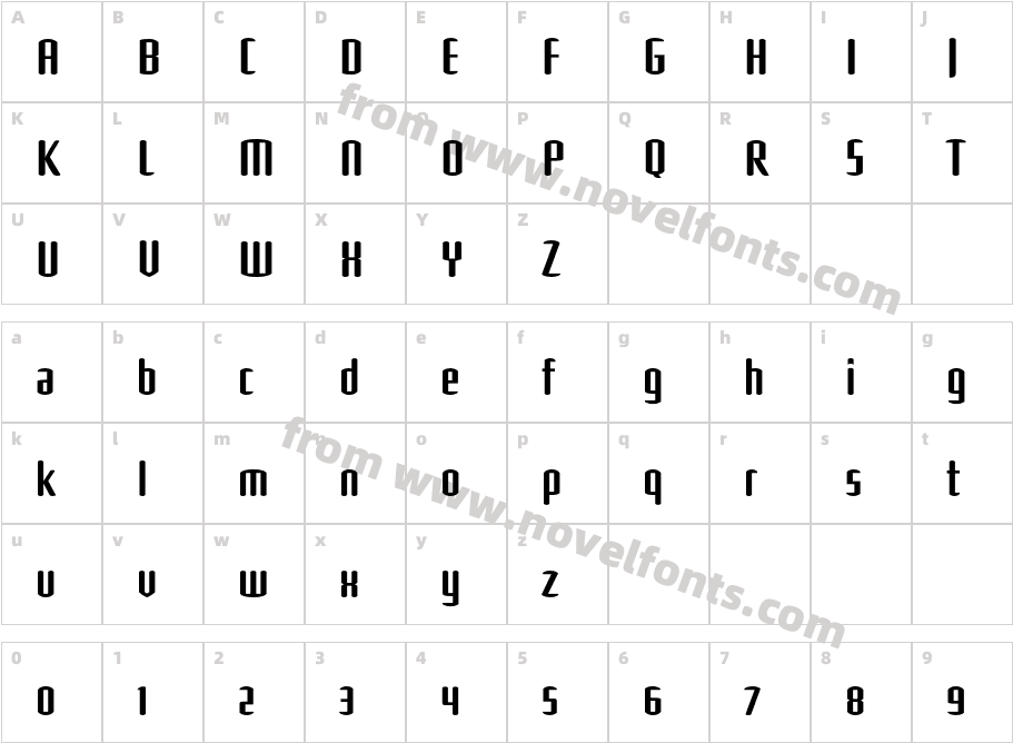 Shimano-RoundLightNarrowCharacter Map