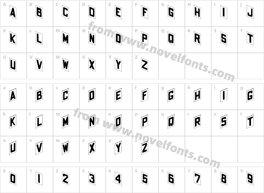 Shohl FoldCharacter Map