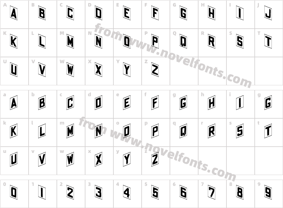 Shohl RegularCharacter Map