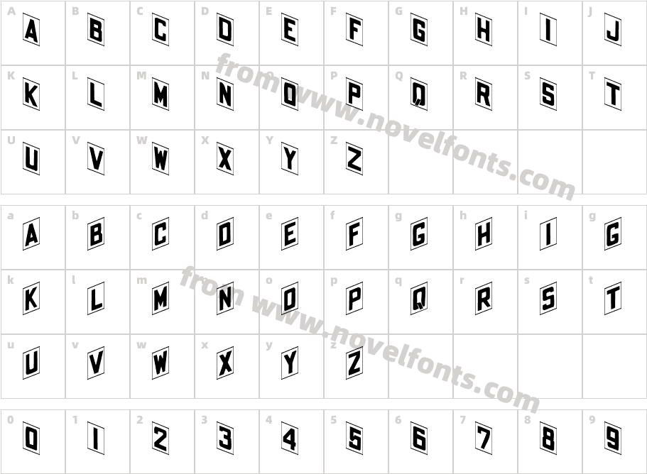 ShohlFoldCharacter Map