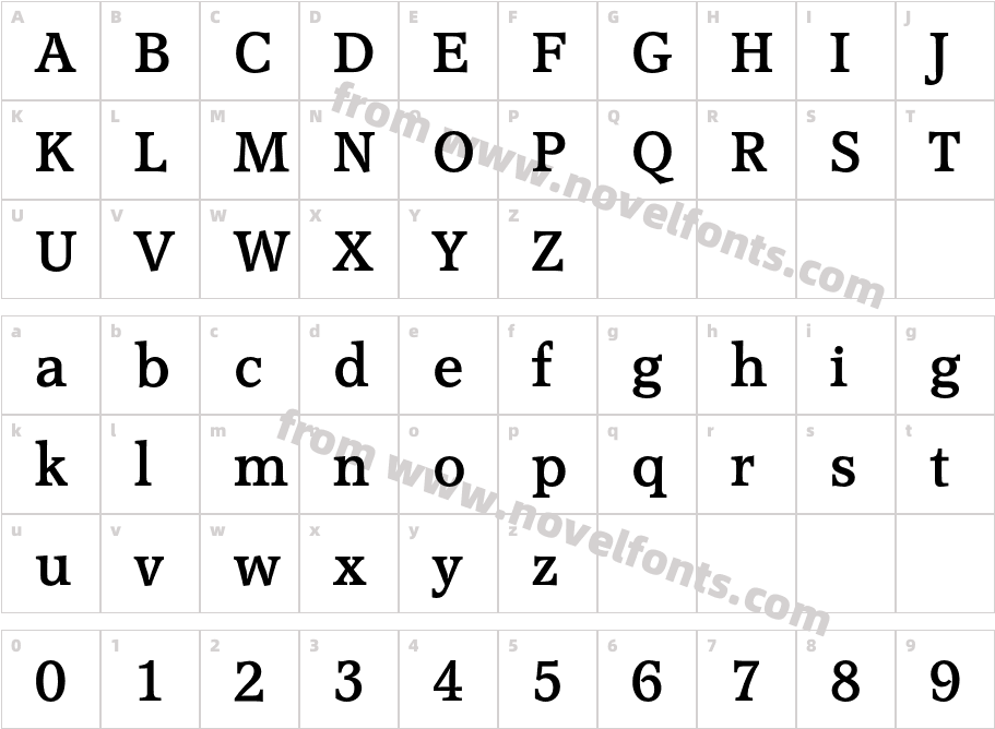 AccoladeEF-MediumCharacter Map