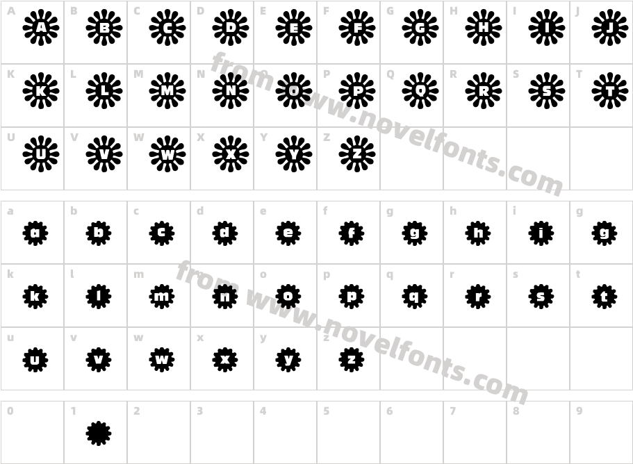 Shower FlowerCharacter Map