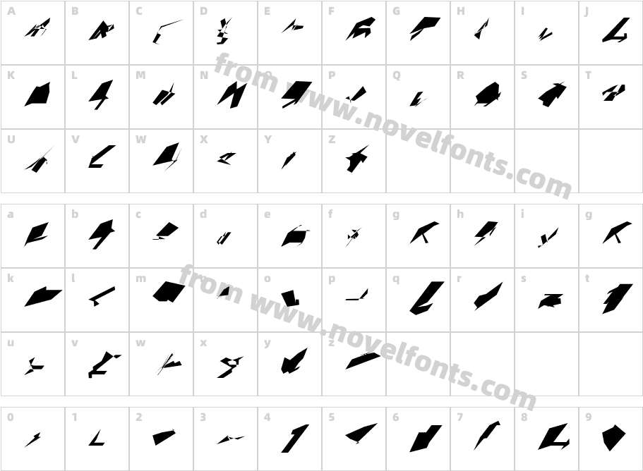 Siberia UltraObliqueCharacter Map