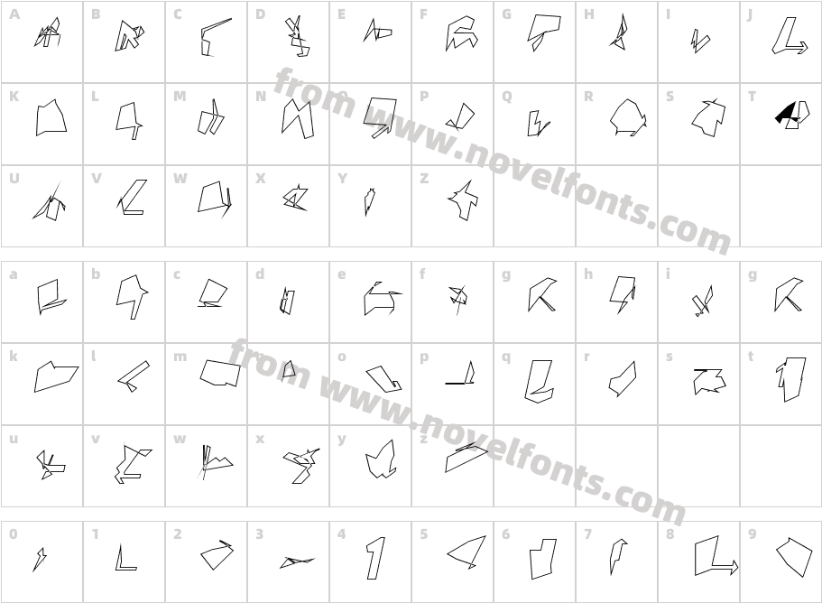 Siberia Wide Outline ObliqueCharacter Map