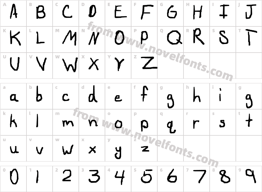 Siera'sFont3Character Map