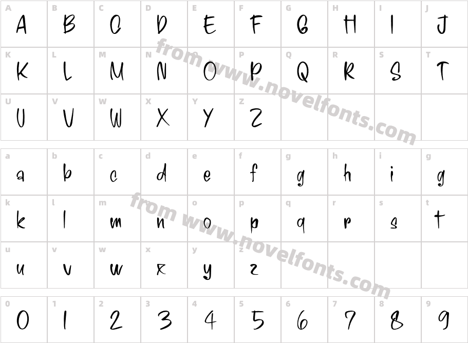 SignatureBlackRegularCharacter Map